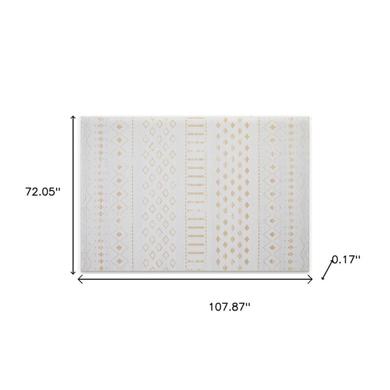 HomeRoots Abstract Geometric Casual Rectangle Area Rug