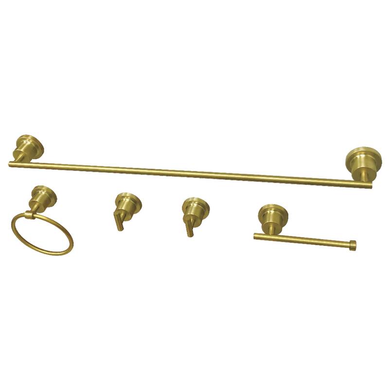 Kingston Brass Concord 5-Piece Bathroom Hardware Set - Brushed Brass