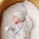 preview thumbnail 2 of 1, Copper Pearl Girl's Top Knot Hat (0-4mo)