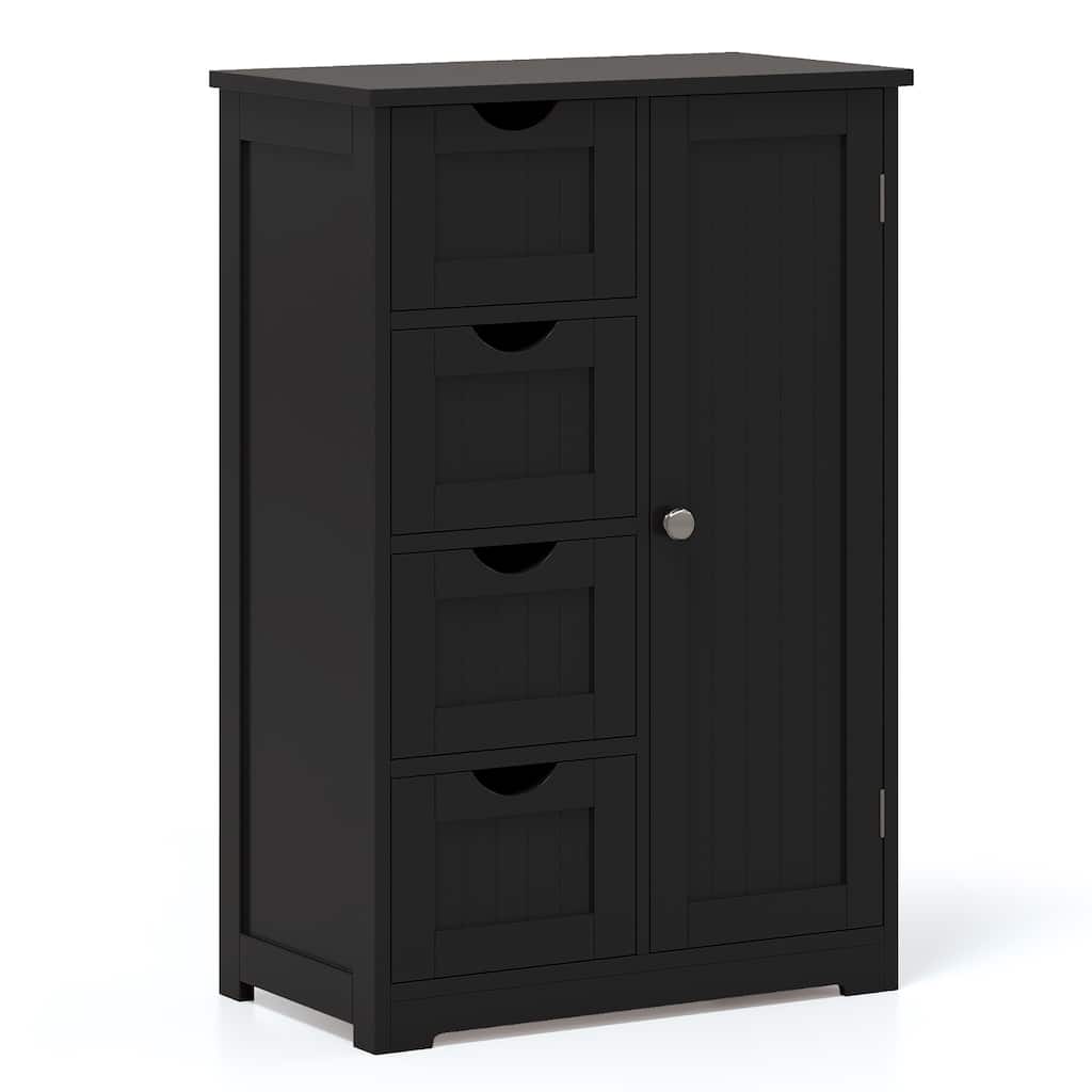 Gymax Bathroom Cabinet Floor Standing Storage Cabinet w/ 4 Drawers - See Details