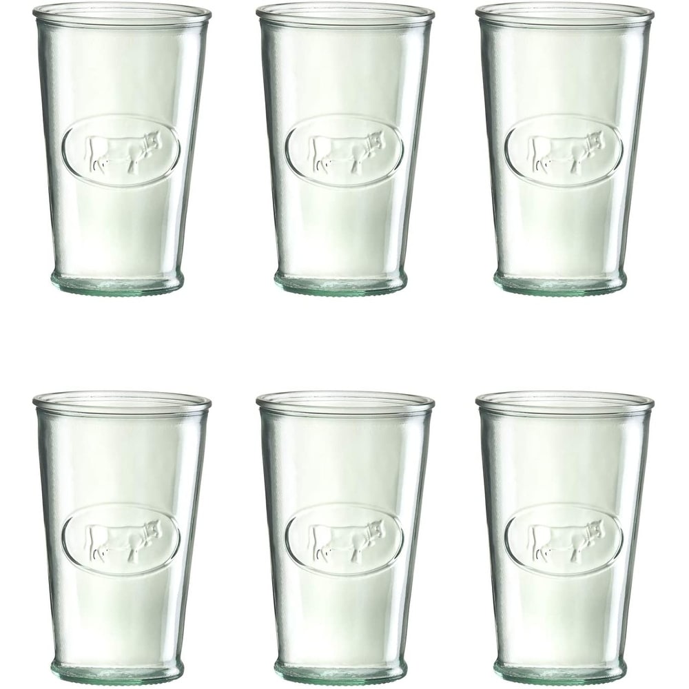 Bandesun Green Drinking Glass Set of 6 - Tumbler（12 oz） Kitchen Glasses  Diamond Glassware，for Water，Cocktail，Milk，Juice and Beverage.