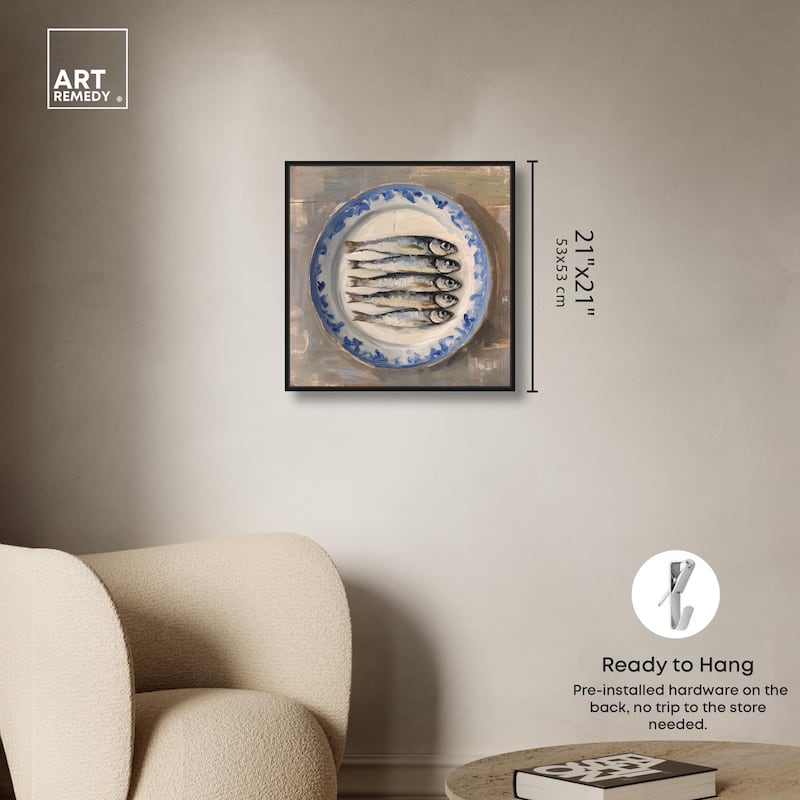 Sardines Still Life Canvas by Art Remedy