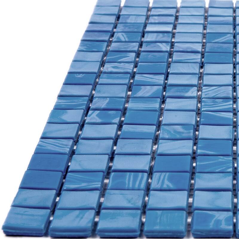 Apollo tile 12" x 12" Skosh Glossy Sapphire Blue Glass Tile (18.69 sq ft/case) - 20 Pack