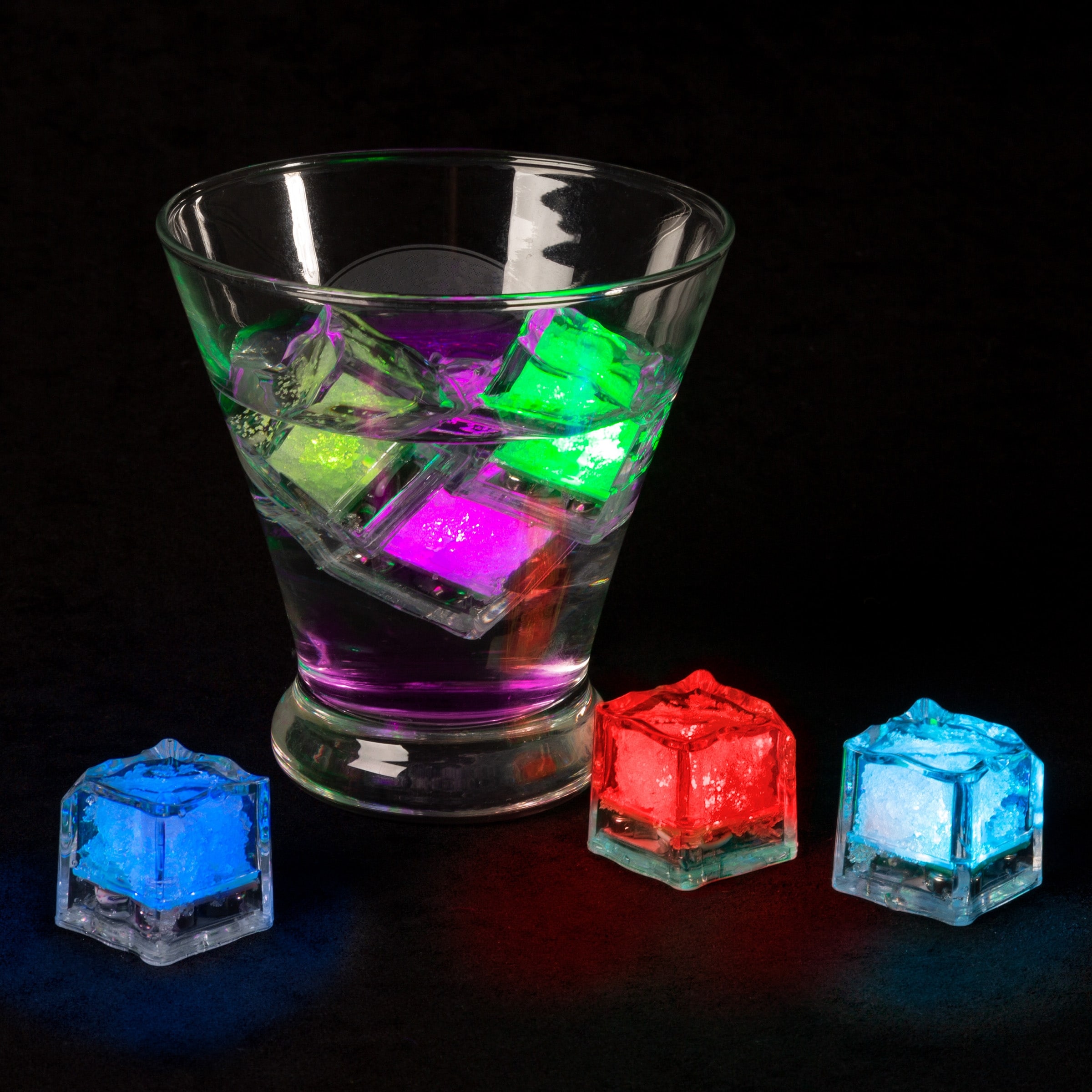 Set of 12 Light Up Ice Cubes for Drinks by Lavish ...