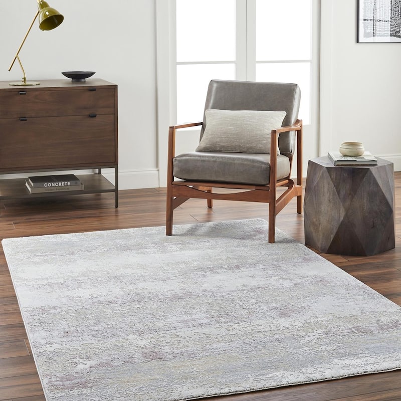 Livabliss Transitional Brunswick Abstract Area Rug - 12' x 15' - Dark Blue/Taupe