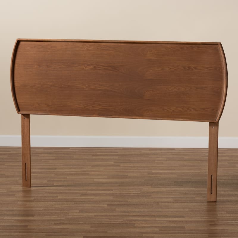 Laurien Mid-Century Ash Walnut Finished Wood Headboard