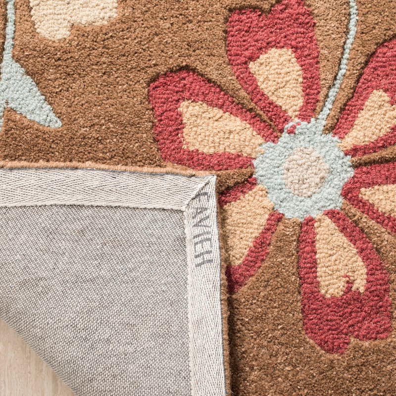 SAFAVIEH Handmade Blossom Jayasri Modern Floral Wool Rug
