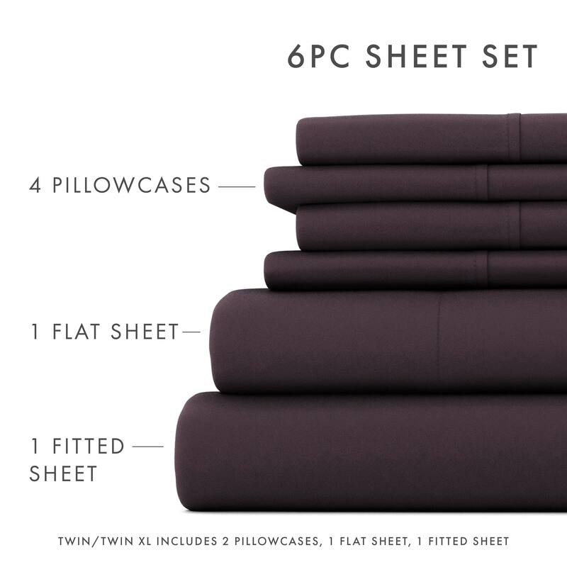 Soft Essentials Ultra-soft Deep Pocket 6-piece Microfiber Sheet Set