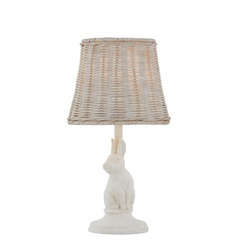 Flora 13" Mini Lamp with Rattan Shade (Set of 2)