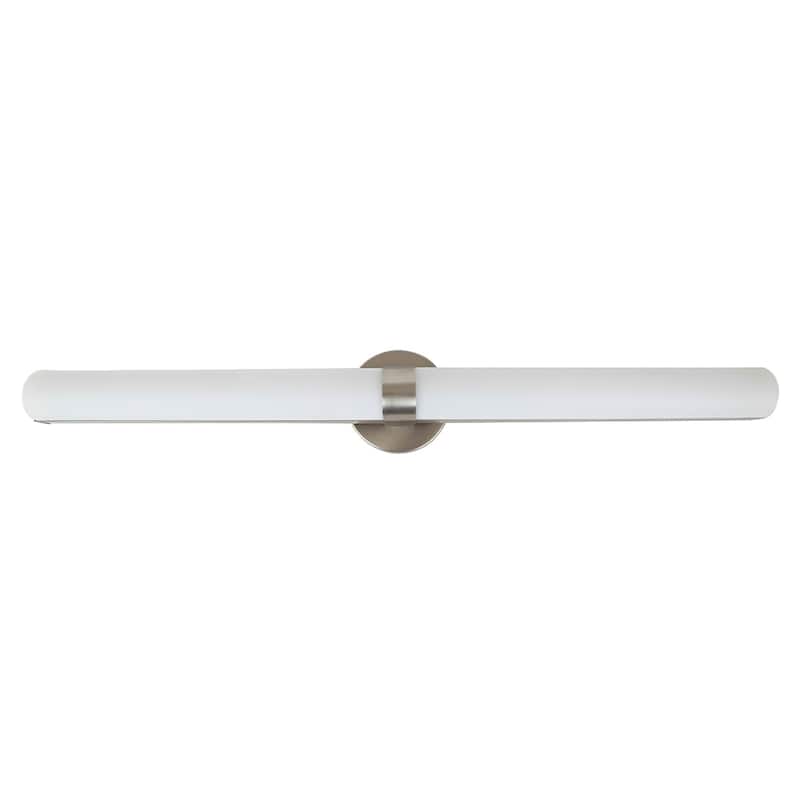 Paragonah 1-Light Dimmable LED Brushed Nickel Bath Bar - Brushed Nickel - Brushed Nickel