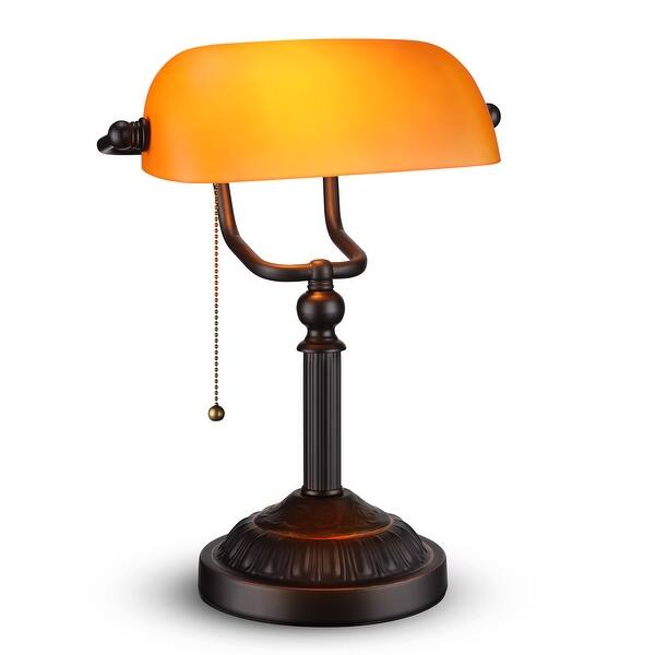 slide 2 of 7, Vintage Bankers Desk Lamp, Student Antique Piano Table Light