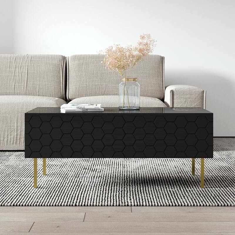 Hexa 03 47" Coffee Table - Black