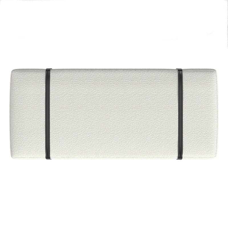 HomePop upholstered Bench with Metal Base - Cream Boucle