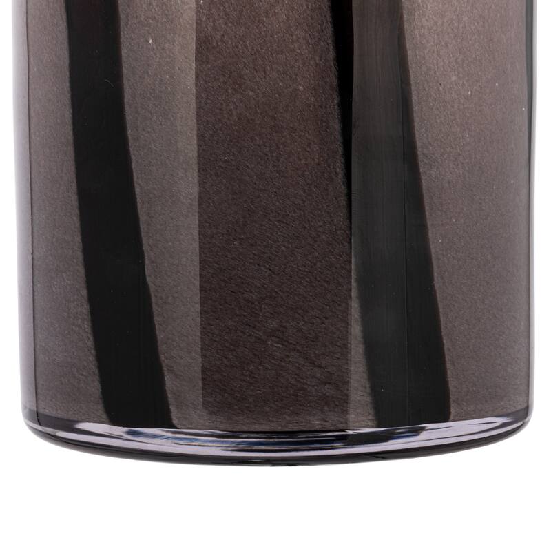 Glass Candle Holder with Stripes