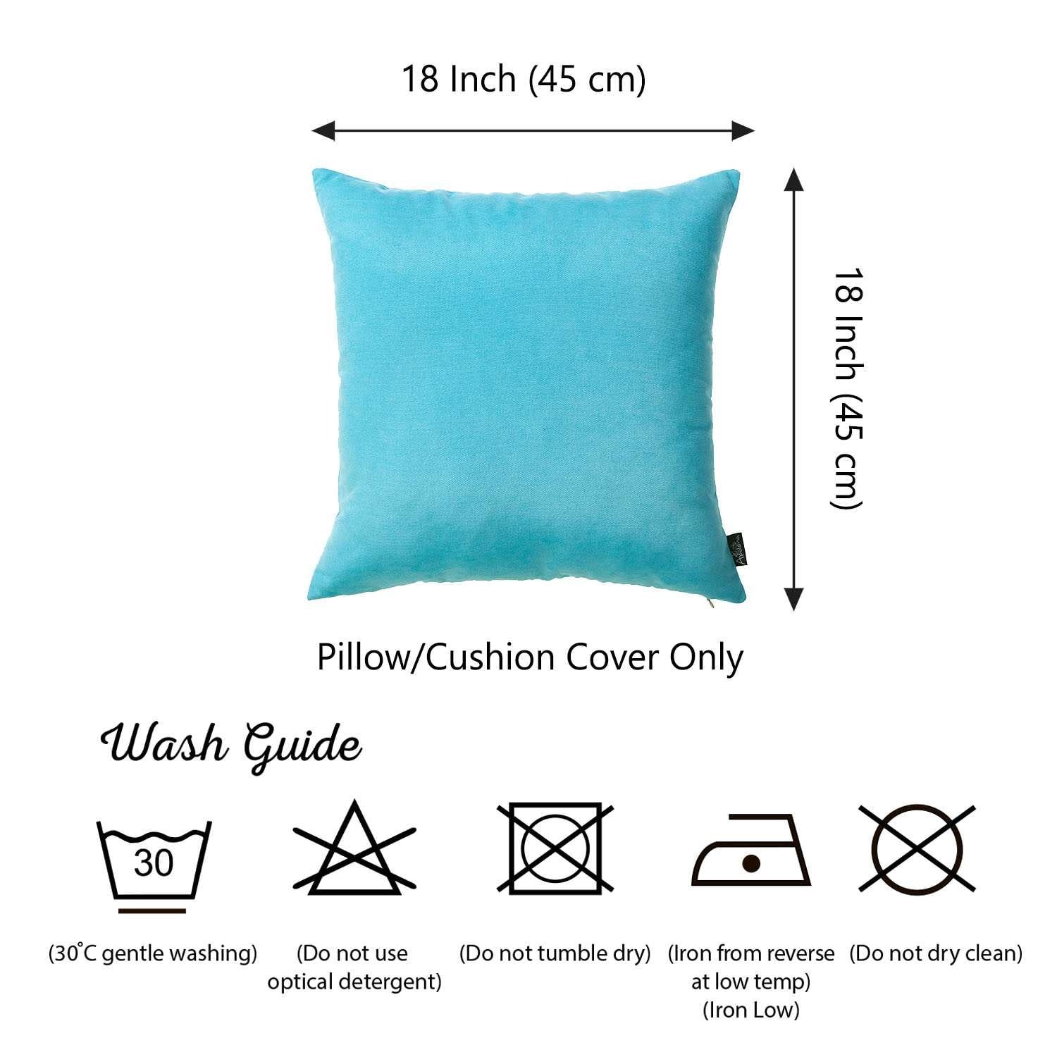 Set Of 2 Aqua Blue Brushed Twill Decorative Throw Pillow Covers Set Of 2 Aqua Blue Brushed Twill Decorative Throw Pillow Covers