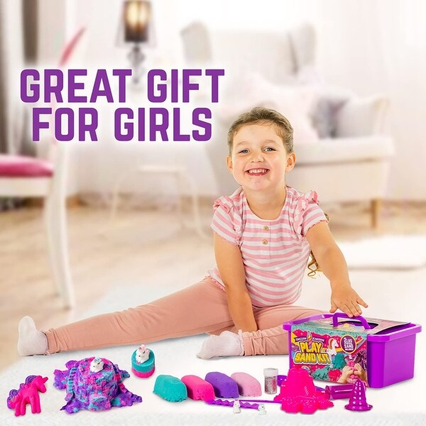 GirlZone GirlZone Unicorn Sensory Bin Kingdom Sand Art Kit for