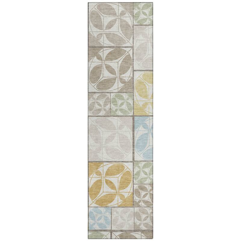 Machine Washable Indoor/ Outdoor Patch Lupton Chantille Rug