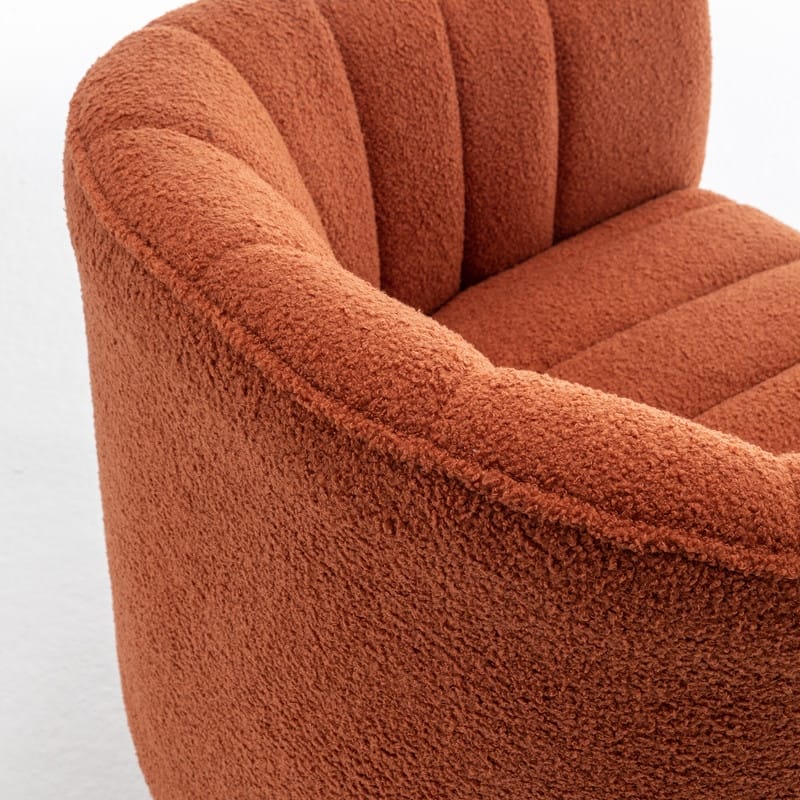 SEYNAR Modern Glam Velvet Upholstered Round Swivel Accent Barrel Chair Set of 2