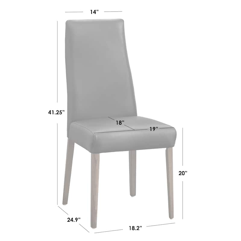 Lifestorey Ross Leather Dining Chairs (Set of 2)