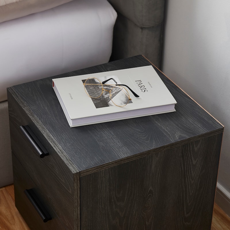 Nestl 2 Drawer Wooden NightStand - 2 Pack