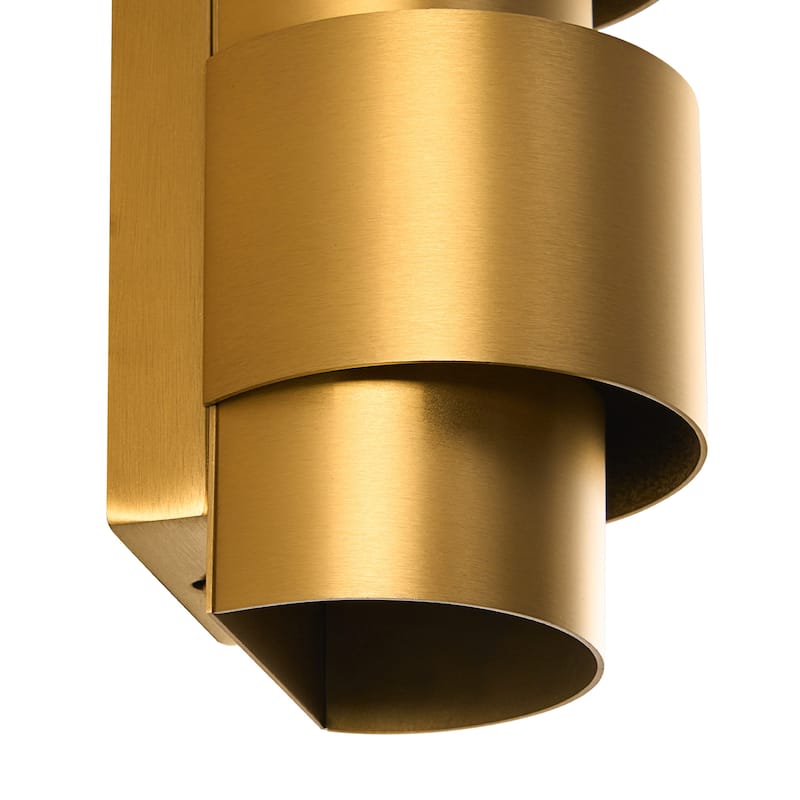 2 - Light Steel Flush Mounted Ring Wall Sconce