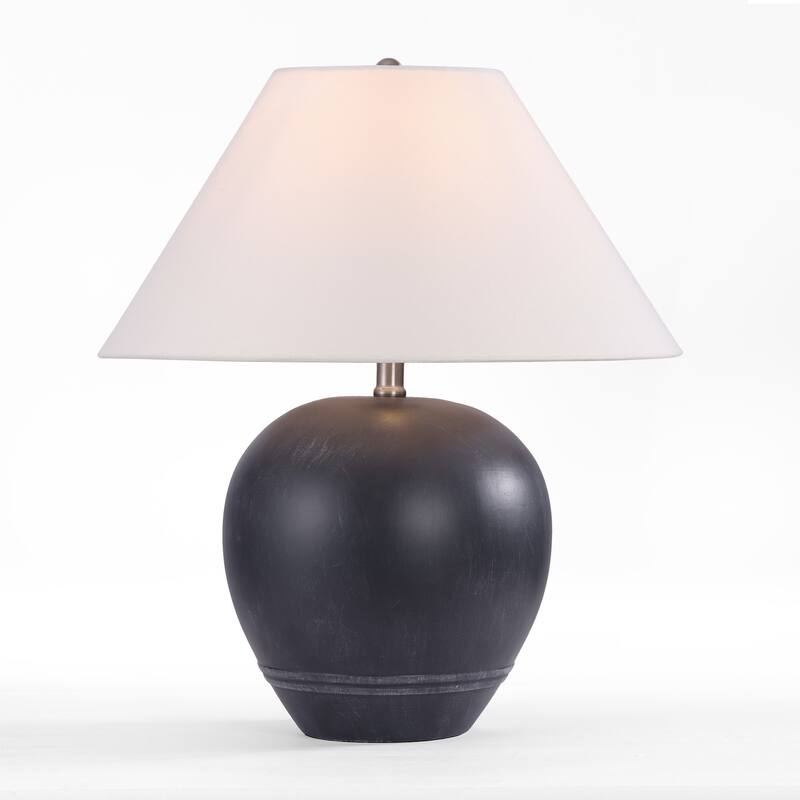 2 Pack Global Ceramic Accent Table Lamp with Linen Shade