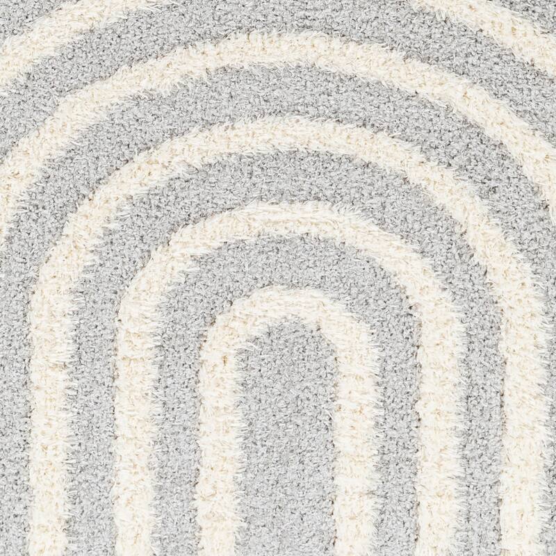 Livabliss Rodos Mod Neutral Rainbow Plush Area Rug