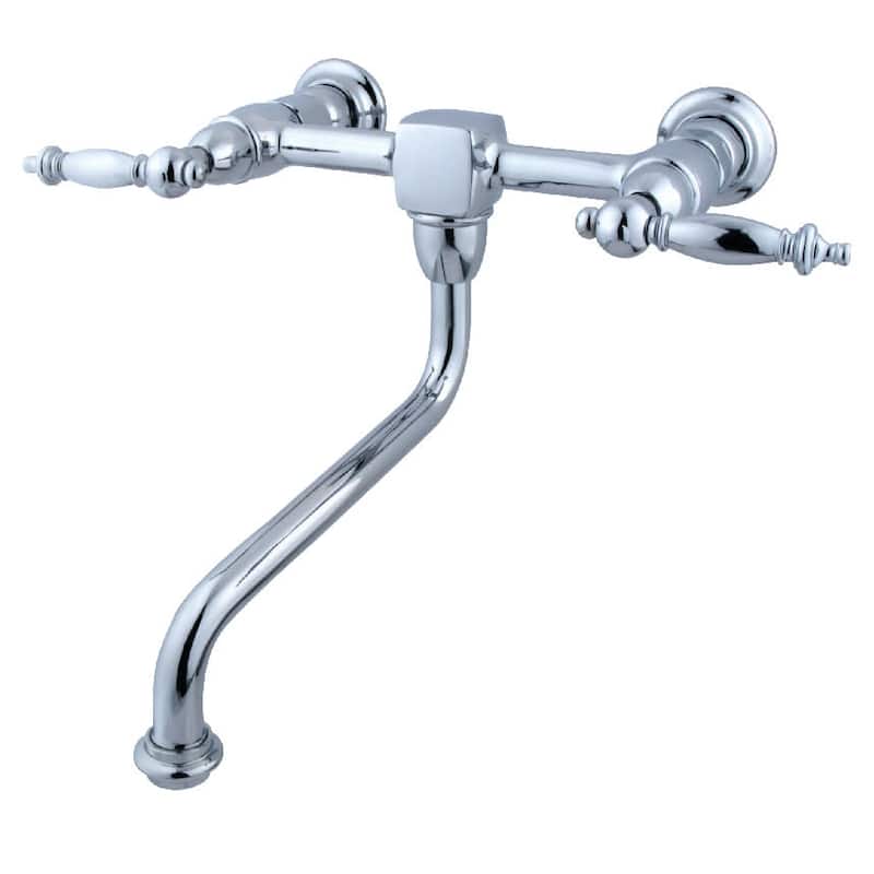 Kingston Brass Heritage 1.2 GPM Wall Mounted Bridge Bathroom Faucet