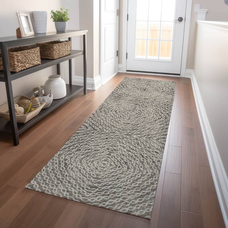 Premium Washable Super Soft Modern Mirage Mayfield Rug - Mocha - 2' 3" x 7' 6" - Runner