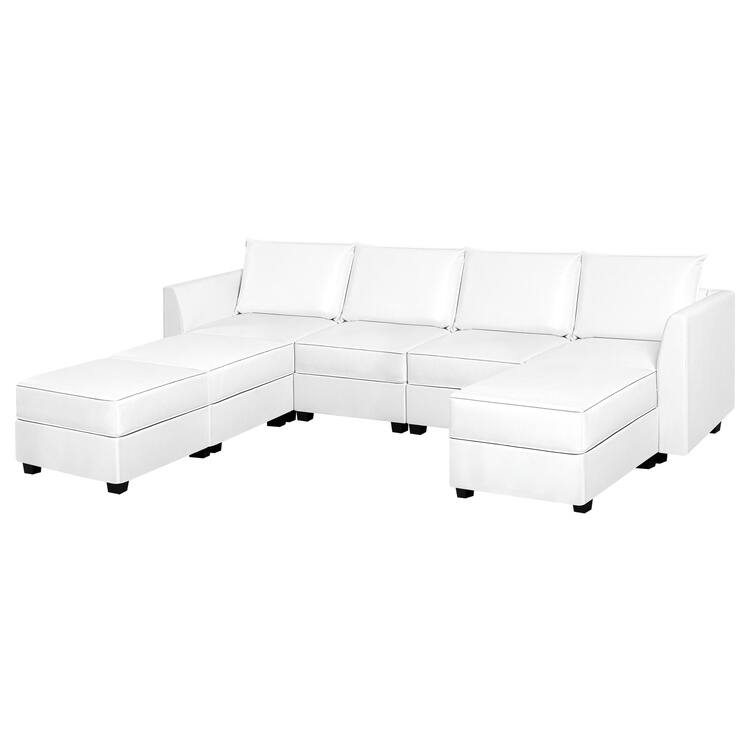 Modern L-Shaped DIY Convertible Modular Sectional Sofa Collection