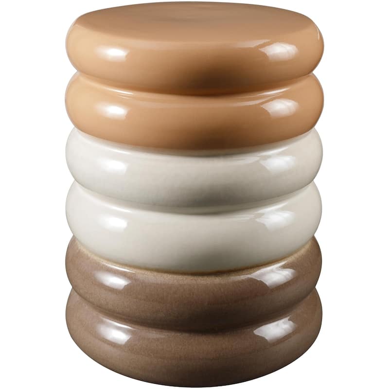 Livabliss Bizen Modern Garden Stool - Blush