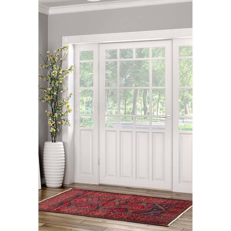 ECARPETGALLERY Hand-knotted Teimani Dark Navy Wool Rug - 2'11 x 4'8