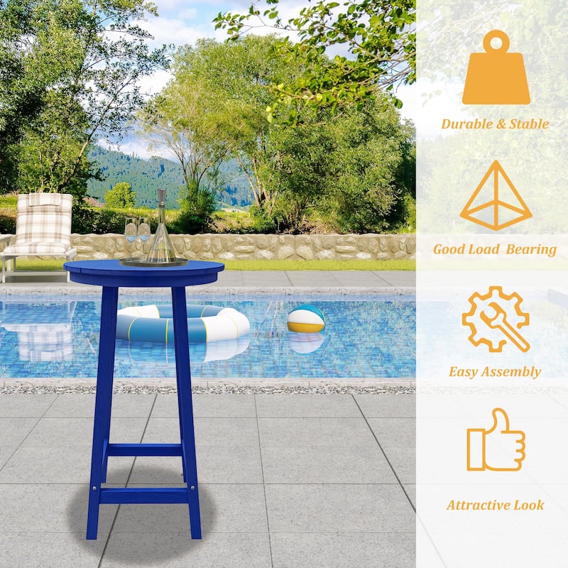 Clihome HIPS Outdoor Bar Height Bistro Table
