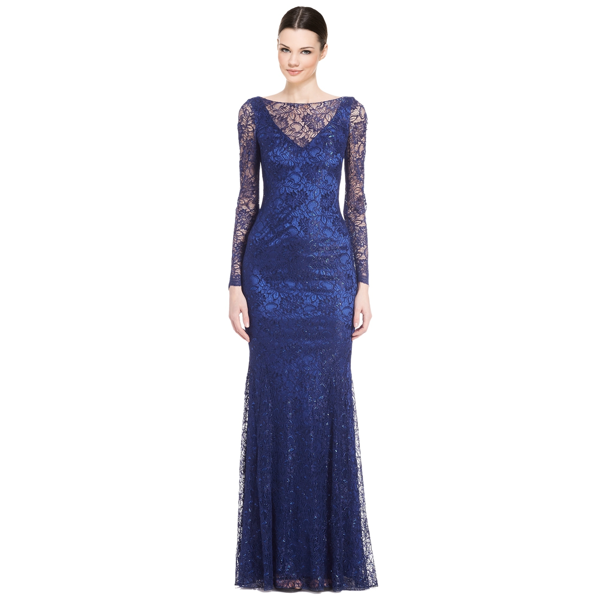 theia long sleeve gown