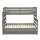 preview thumbnail 4 of 10, Elegant Twin over Full Bunk Bed with Twin Size Trundle
