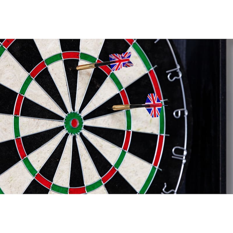 Hathaway Winchester Bristle Dartboard and Cabinet Set - Black