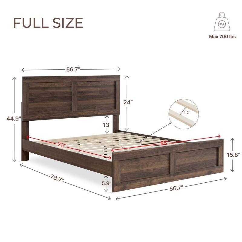 Spruce & Spring Scout Farmhouse Solid Wood Platform Bed