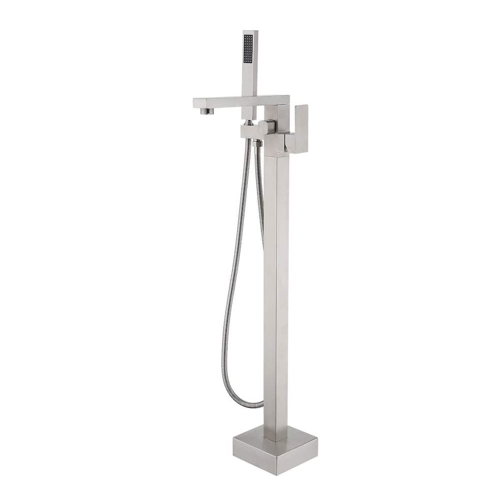 Floor Mounted Freestanding Tub Filler Trim with One Handle