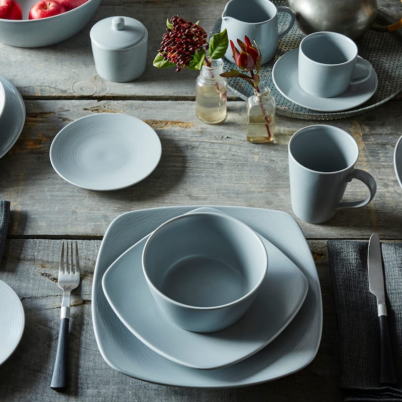 Noritake Colorscapes Swirl Set Of 4 Square Salad Plates, 8-1/4"