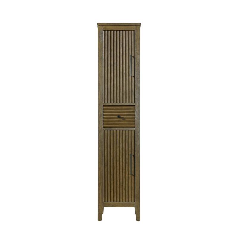Kensington 16-28 Inch Bath Storage Cabinet - Hazel Oak - 16"