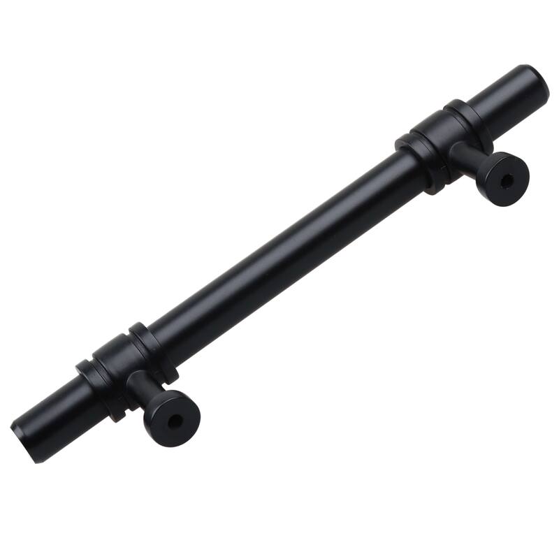 3.75 in Center Matte Black Barrel Ring Bar Pull (10 Pack)
