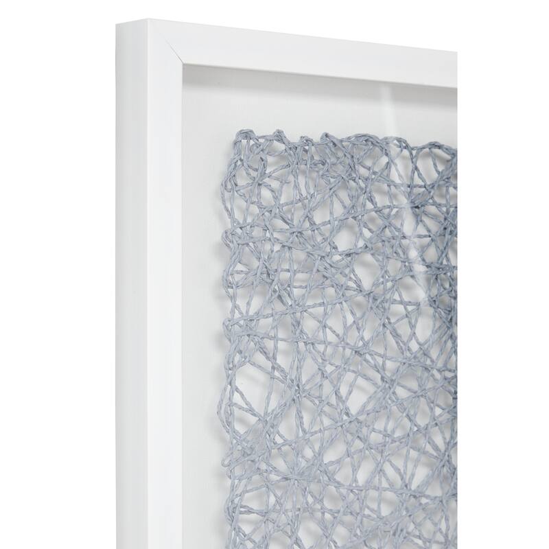 Plastic Geometric 3D Home Shadow Box with Silver Frame - Set of 2 Multi Colored - Roche River Decor