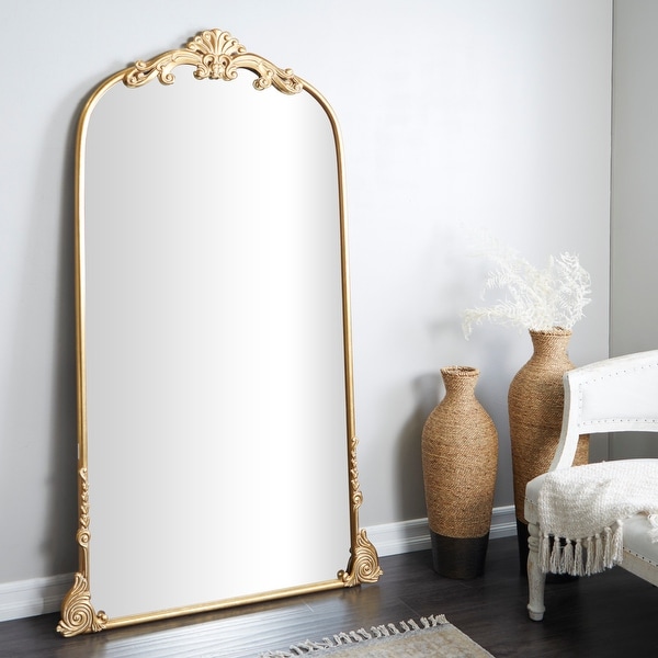 Gold Metal or Bronze Wooden Ornate Baroque Floor or Wall Mirror On Sale Bed Bath Beyond 37258468