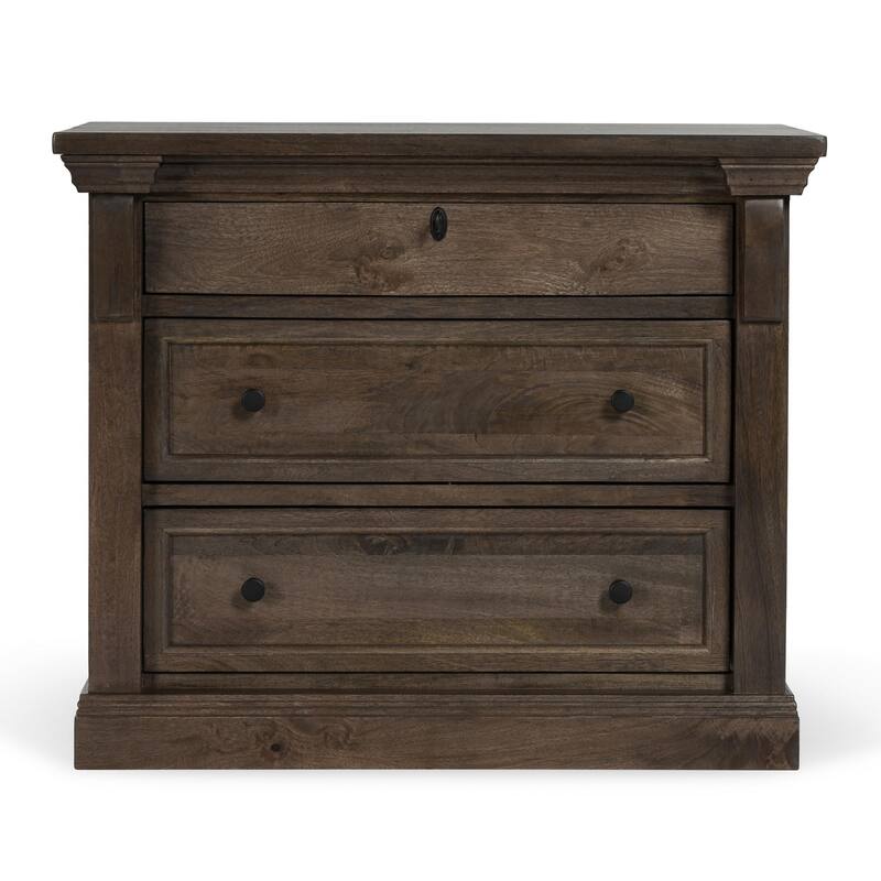 Classic Home Adelaide Three-Drawer Nightstand in Cocoa Brown