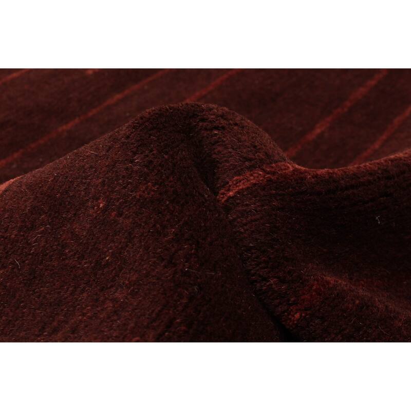 ECARPETGALLERY Hand-knotted Opulence Burgundy Wool Rug - 3'2 x 11'5