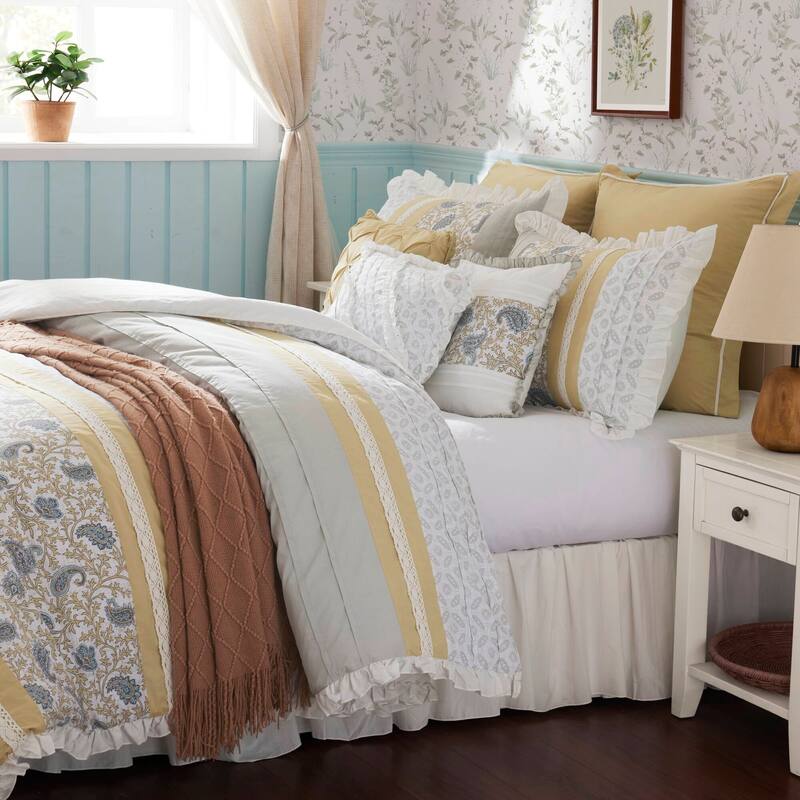 Madison Park Vanessa 9 Piece Cotton Percale Comforter Set