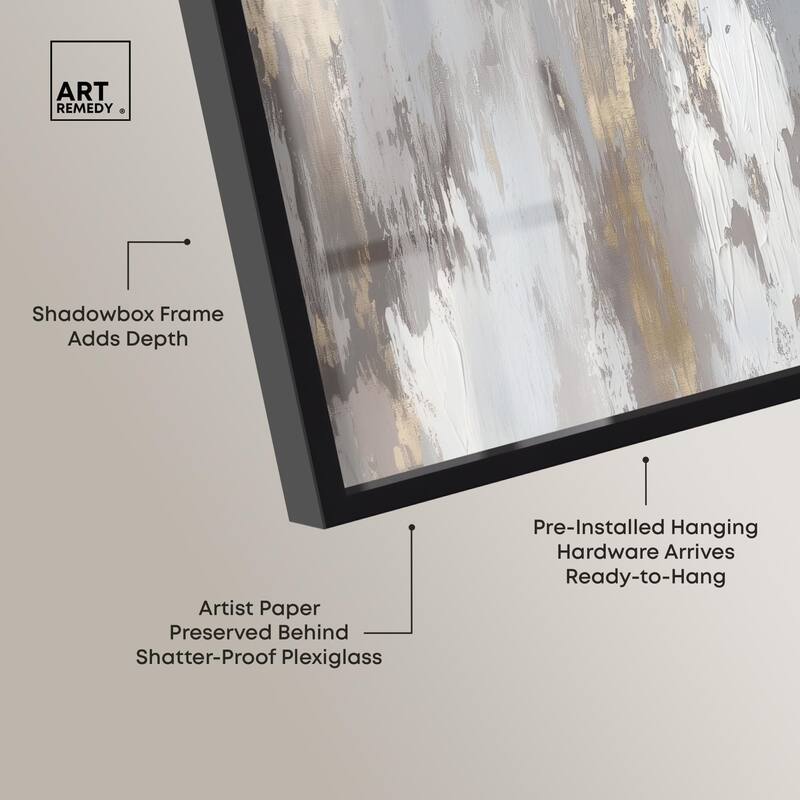 Flooding Gold I Shadowbox by Art Remedy