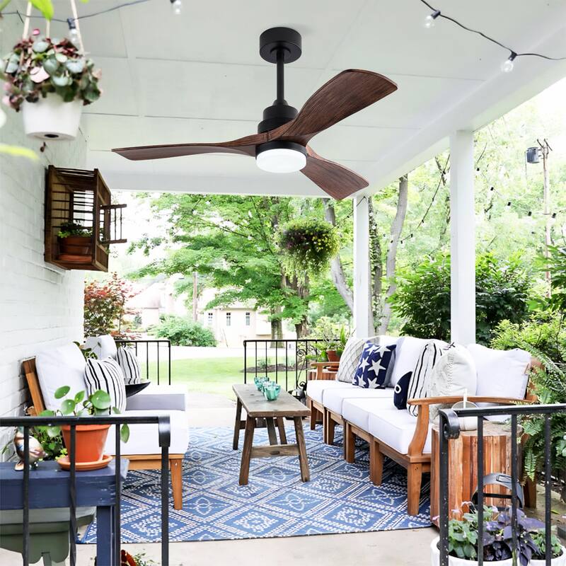 42 Inch Ceiling Fans with Lights and Remote, Ceiling Fan with Light 3 Blades Modern Ceiling Fan Noiseless Reversible DC Motor