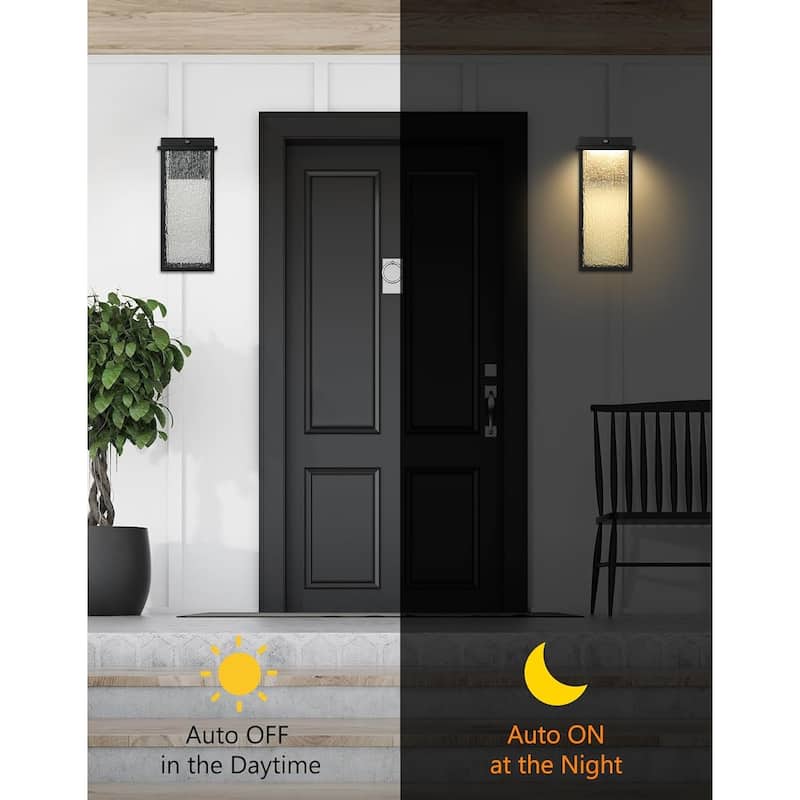 Outdoor Light Fixture Wall Light, Wall Lantern Outdoor Wall Sconce, Integrated LED Porch Light for Patio, Doorway