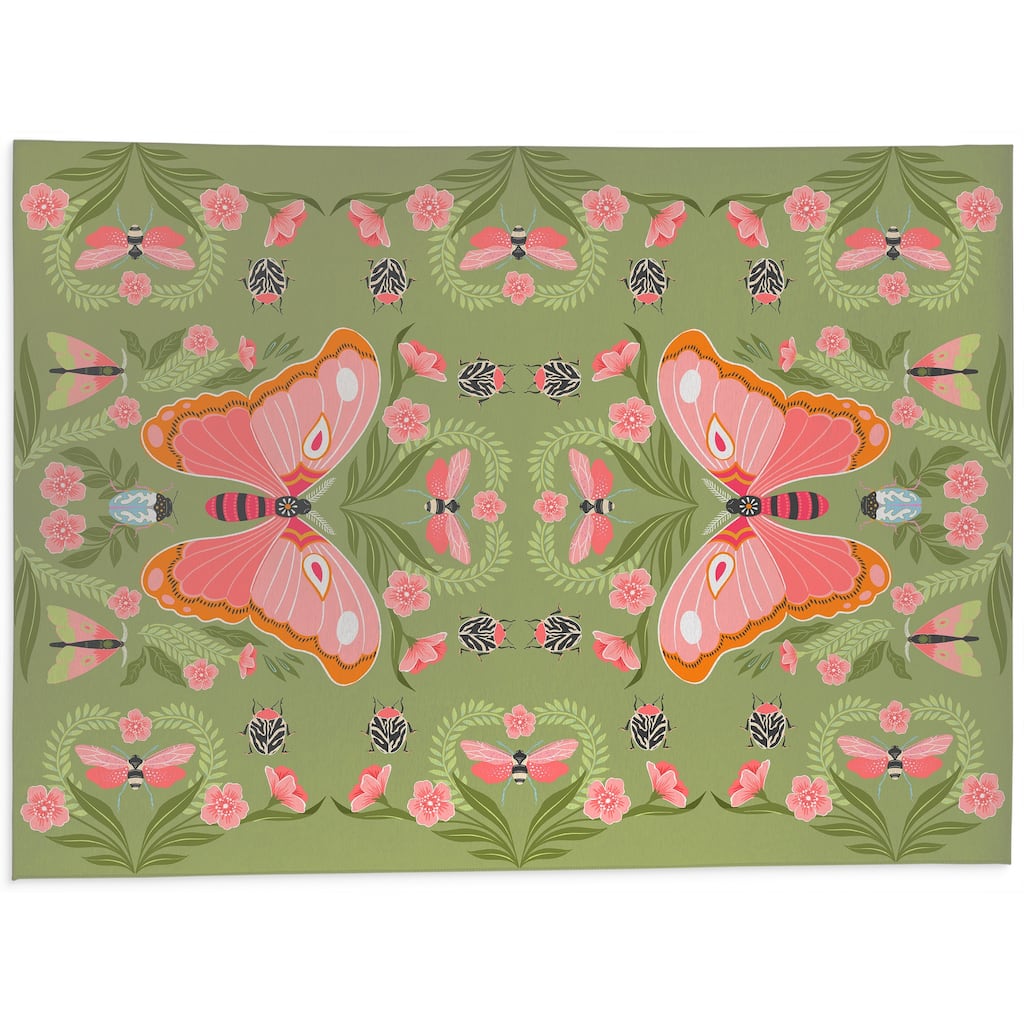 BUGGED GREEN Kitchen Mat By Kavka Designs